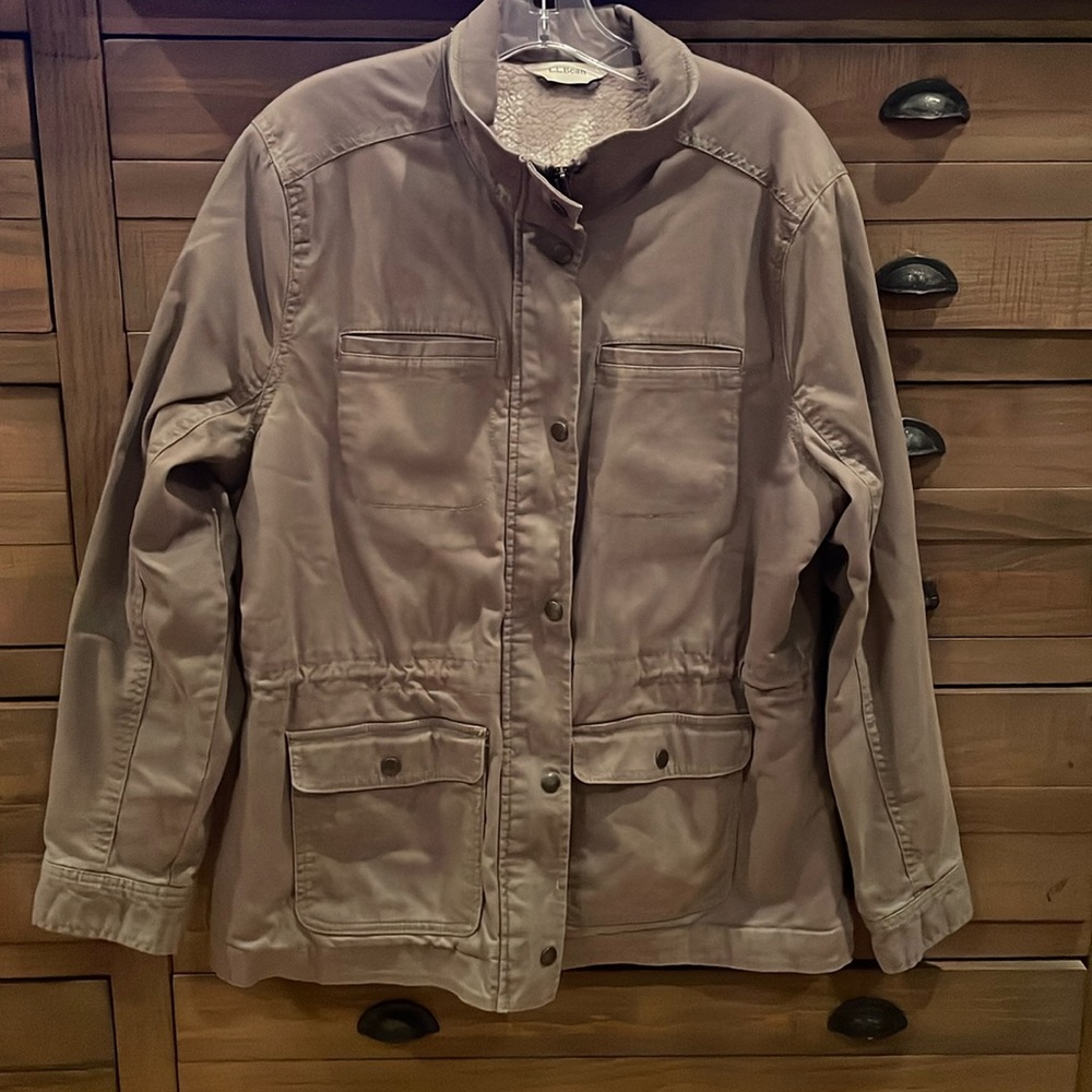 L.L.Bean Fleece Lined Coat Sz Large